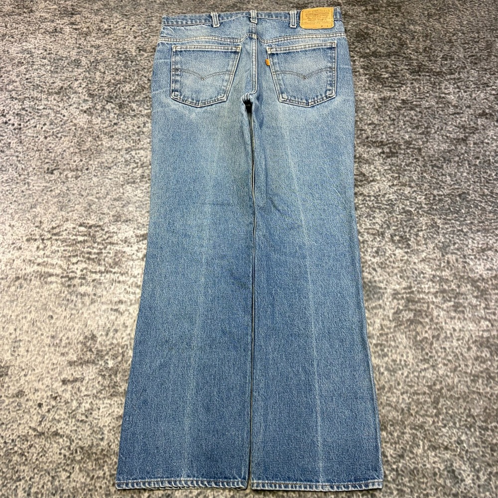 Vintage Levi's 517 Orange Tab‎ Jeans Mens 34x32 Blue Faded Bootcut Denim 70s 80s